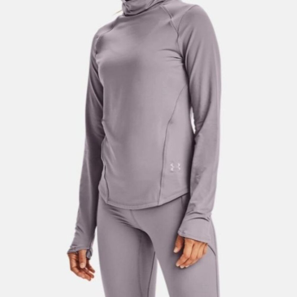 UNDER ARMOUR Women's Purple-Gray Meridian + Moisture Infuse Long Sleeve Top XS